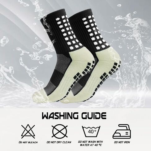 Yufree 4 Pairs Mens Grip Soccer Socks Non Slip Grippy Women Socks for Football Basketball Sports in Saudi Arabia