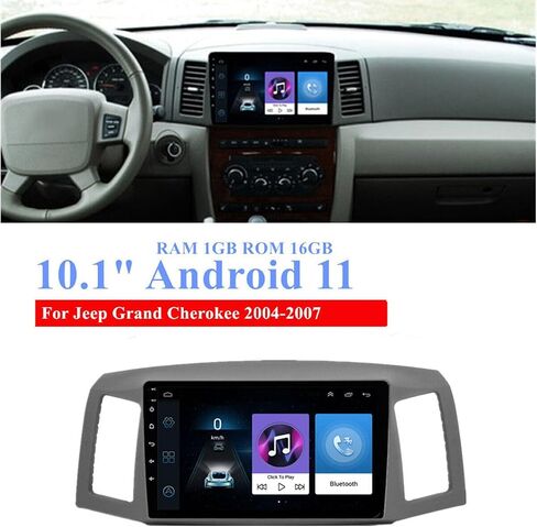 2+32G Android 13 Double Din Car Stereo Radio متوافق مع Grandcherokee 2004-2007 10 '' Screen Car Radio Audio مع Carplay Android Auto ، رابط المرآة ، تنقل GPS ، الكاميرا in Kuwait