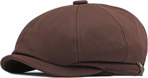 رجال 8 لوحة Newsboy Cap Vintage Peaked Cap قابلة للتعديل قبعة مسطحة الأيرلندية Cabbie Ivy Driving Hat in Kuwait