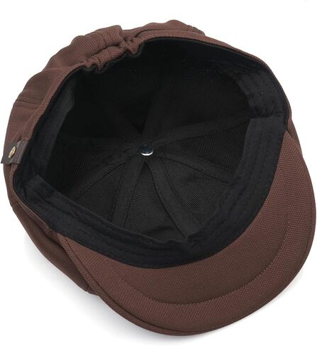 رجال 8 لوحة Newsboy Cap Vintage Peaked Cap قابلة للتعديل قبعة مسطحة الأيرلندية Cabbie Ivy Driving Hat in Kuwait