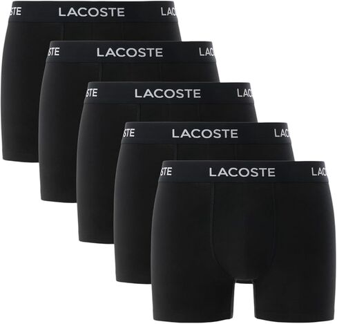 Lacoste mens Cotton Stretch Essentials Boxer Briefs, 5-pack in Saudi Arabia