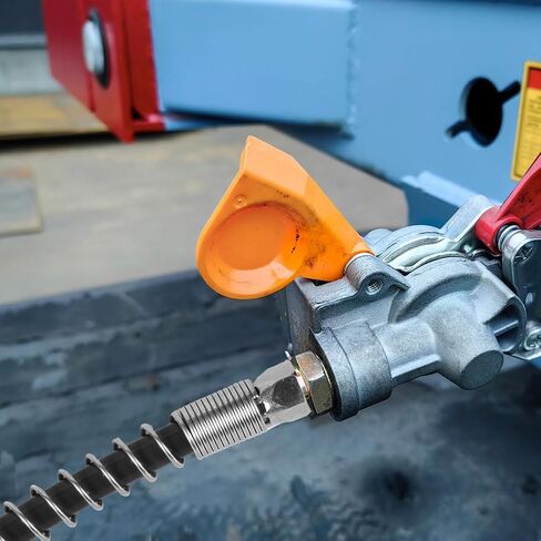Grease Gun Hose with Grease Gun Coupler, Grease Gun Connector Grease Gun Accessory Kit Resin Spring Flex Hose for 1/8" NPT Thread Maximum Working Pressure 10000 PSI (Black) in Saudi Arabia