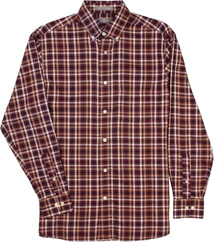 Cremieux Non-Iron Wrinkle-Resistant Easy-Care Men's Long Sleeve Shirt - Super Soft Cotton Lyocell Blend Fabric, Regular Sizes in Kuwait