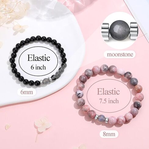DUQGUHO Mommy and Me Bracelets Mothers Day Gifts for Mom from Daughter Son Matching Mother and Daughter Jewelry Mother Daughter Gift Back to School Bracelet 6/8 mm Mom Birthday Gifts in Saudi Arabia