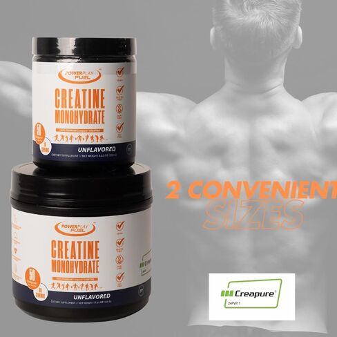 CREATINE Monohydrate Powder – Supports Energy, Brain & Muscle Health, and Recovery for Men & Women - Gluten & GMO Free, Soy Free, Sport Certified – Unflavored, 500 G, 100 Servings in Saudi Arabia