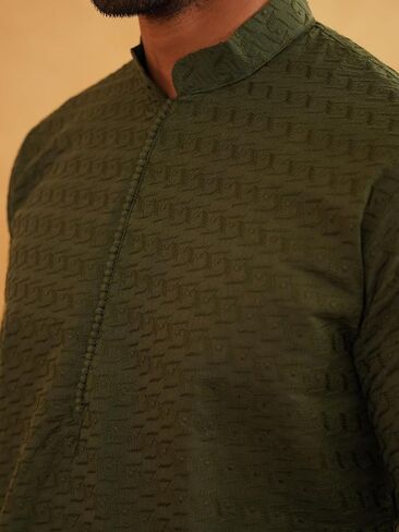 Sojanya (Since 1958 Motifs Embroidered Thread Work Pure Cotton Straight Kurta With Churidar in Saudi Arabia