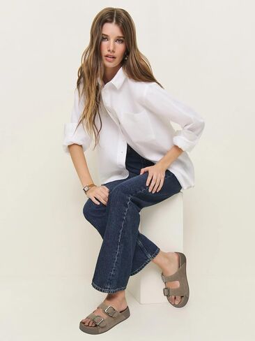 Platform Sandals Women Genuine Leather Slip-on Beach Slide Buckle Comfortable Sandals with Memory Foam Soft Lining and Open Toe Low Wedges in Saudi Arabia