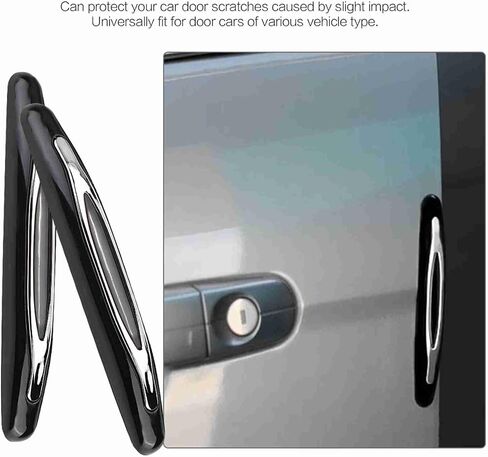 4 Pcs Car Door Protector Edge Guards, Car Door Bumper Guards, Car Door Protector Suitable for Various Car Pads Door Shock Absorbers (Black) in Saudi Arabia