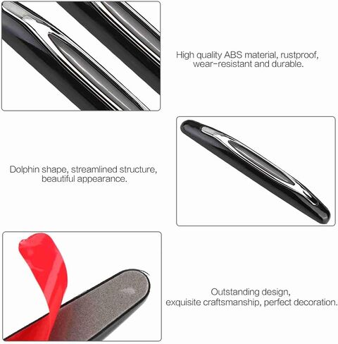 4 Pcs Car Door Protector Edge Guards, Car Door Bumper Guards, Car Door Protector Suitable for Various Car Pads Door Shock Absorbers (Black) in Saudi Arabia
