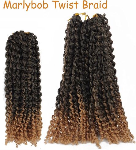 9 Bundles/Lot Haolocs Marlybob Crochet Braids Hair Short Passion Twist Synthetic Kinky Curly Braiding Hair Extensions (T1B/Gray, 12 Inch) in Saudi Arabia