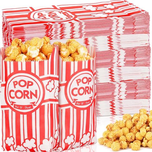 300pcs Paper Popcorn Bags for Party, 1 Oz Small Vintage Individual Servings Popcorn Container Pop Corn Bags for Popcorn Machine in Saudi Arabia