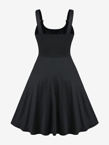 ROSE GAL Womens Plus Size Dresses Sleeveless Wrap Gothic Vintage 50S Spaghtti Strap Swing Maxi Dress in Saudi Arabia