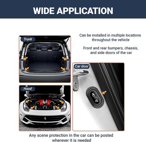 16 PCS Car Door Shock Absorber, Thickened Silicone Car Door Slam Stopper with Self Adhesive,Car Soundproof Door Protectors, Anti-Collision Car Side Door Protection Sticker for Cars (Car Pattern) in Saudi Arabia