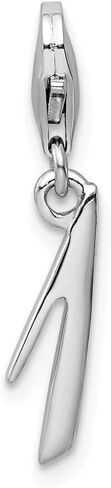 Sterling Silver Number 0 with Lobster Clasp Charm in Saudi Arabia