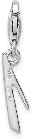 Sterling Silver Number 0 with Lobster Clasp Charm in Saudi Arabia