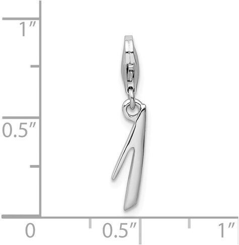 Sterling Silver Number 0 with Lobster Clasp Charm in Saudi Arabia
