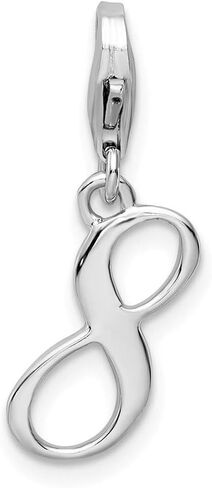 Sterling Silver Number 0 with Lobster Clasp Charm in Saudi Arabia