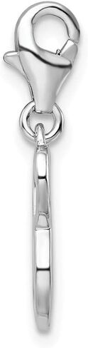 Sterling Silver Number 0 with Lobster Clasp Charm in Saudi Arabia