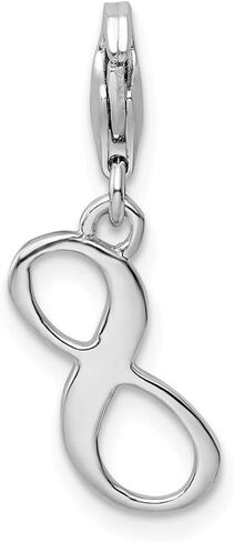 Sterling Silver Number 0 with Lobster Clasp Charm in Saudi Arabia