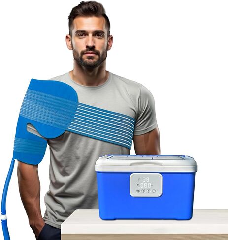 Ice Machine for Shoulder After Surgery - Cold Therapy Machine with Programmable Timer, Cryotherapy Pain Relief System for Recovery & Injury Relief in Saudi Arabia