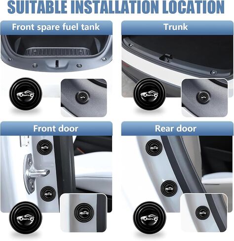 Pack-30 Car Door Shock Absorption Gasket, 1.1" x 0.4" Sports Car Decoration Buffer Sound Insulation Silicone Pad, Multi-Function Waterproof Self-Adhesive Sticker, Universal for Cars (Black) in Saudi Arabia