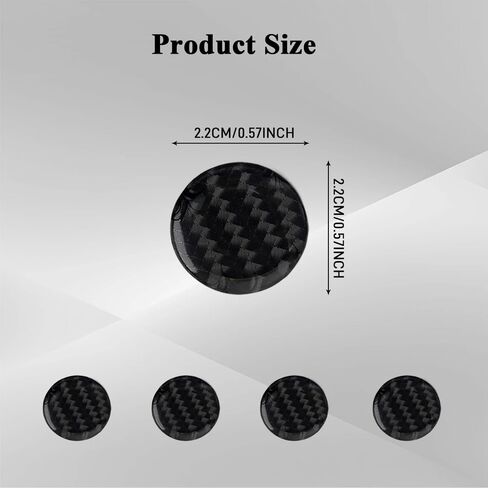 4pcs باب السيارة قفل ثقب المفتاح ، أغطية المسمار باب السيارة ، درع واقي دخول الباب ، ملحقات حماية خدش الثقب الرئيسية للسيارات (ألياف الكربون الأسود) in Saudi Arabia