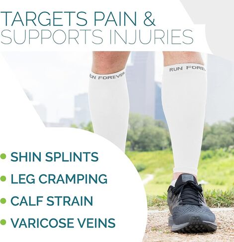 أكمام ضغط لربلة الساق للرجال والنساء - كم ضغط الساق - جوارب ضغط بدون قدم لجبيرة الساق والدوالي الوريدي in Kuwait