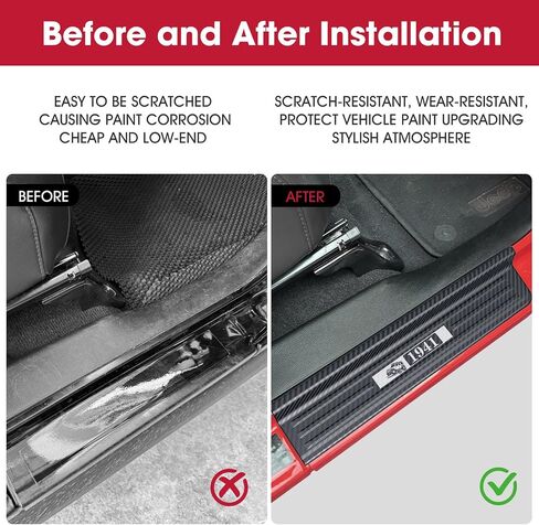 Door Sill Guards for Gladiator JT 2020-2025 & Jeep Wrangler 2018-2025 JL JLU 304 Stainless Steel Front and Rear Door Car Pedal Kick Protection Door Sill Protector | Carbon Fiber, 2 Door in Saudi Arabia
