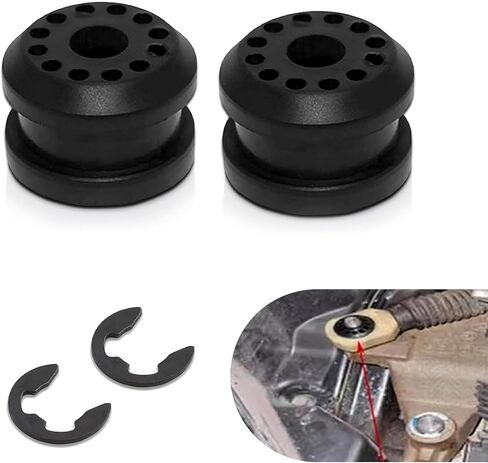 2 PCS CAR CARD CASE SHITE SHIFT GROMMETS ، مجموعة رابط تحول النقل مع clips E ، يحل محل OEM #68078974AA 68078975AA ، ل Dodge RAM 1500 2500 3500 (أسود) in Saudi Arabia