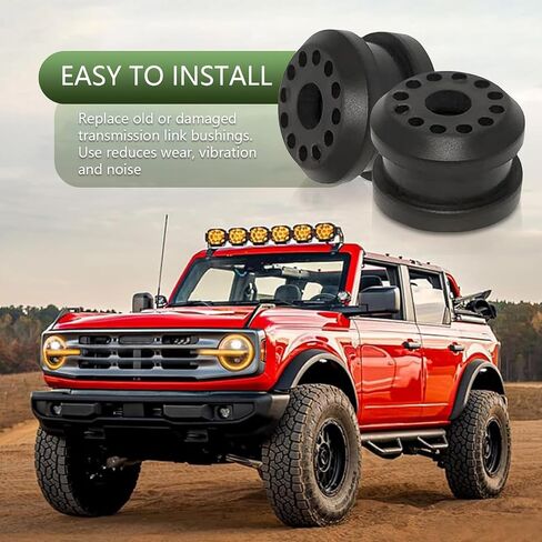 2 PCS CAR CARD CASE SHITE SHIFT GROMMETS ، مجموعة رابط تحول النقل مع clips E ، يحل محل OEM #68078974AA 68078975AA ، ل Dodge RAM 1500 2500 3500 (أسود) in Saudi Arabia