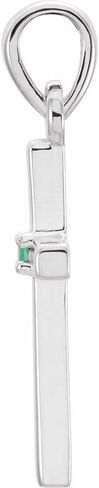 19.2x9mm Emerald Cross Crucifix Charm Pendant (19mm x 9mm) in Saudi Arabia