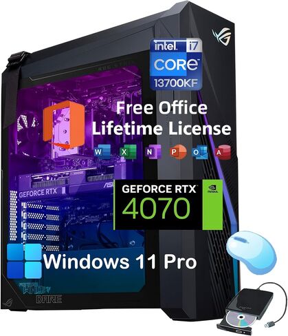 ASUS ROG Strix GA35 Gaming Desktop PC, GeForce RTX 3080, AMD Ryzen 9 5900X, 32GB DDR4 RAM, 1TB PCIe SSD + 2TB HDD, Dual Hot-Swap SSD Bays, ROG Scope & Chakram, Windows 10 Professional, GA35DX-XB989 in Saudi Arabia