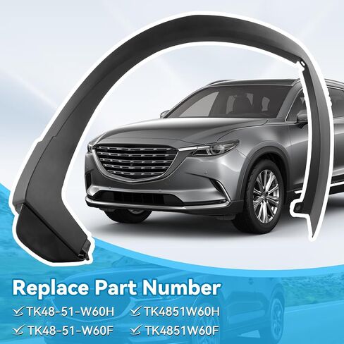 خلفي السائق اليسرى Fender Fender Fender فتح العجلة تقليم تقليم متوافق مع Mazda CX-9 2016-2023#OEM TK48-51-W60H ، TK4851W60H ، TK48-51-W60F ، TK4851W60F LECH WHELE HOLL in Saudi Arabia