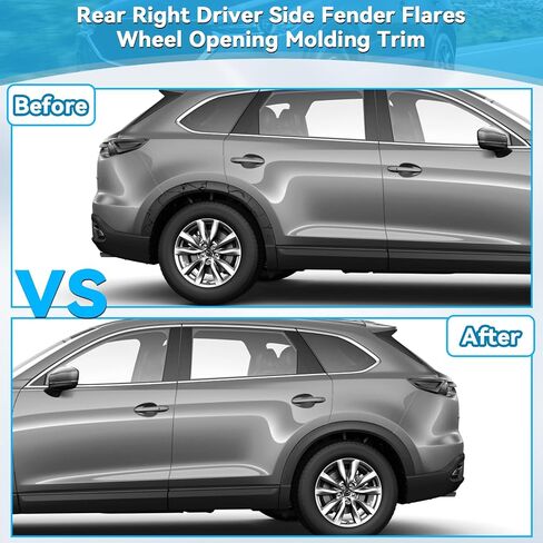 خلفي السائق اليسرى Fender Fender Fender فتح العجلة تقليم تقليم متوافق مع Mazda CX-9 2016-2023#OEM TK48-51-W60H ، TK4851W60H ، TK48-51-W60F ، TK4851W60F LECH WHELE HOLL in Saudi Arabia