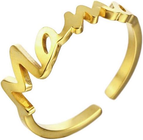 LLYANZ Stainless Steel Fuck Words Open Rings can Adjustable 7-9 Size in Saudi Arabia