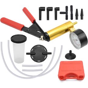 2 in 1 Brake Bleeder Kit with Hand Held Vacuum Pressure Pump, Replacement for Cars, Motorcycles, Trucks, Pickups Vehicles
