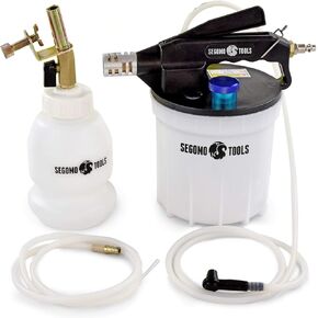 Segomo Tools 2L Standard & ABS Vacuum Brake Bleeder & Clutch Vacuum Bleeder Pump Kit | 2L Brake Fluid Extractor | Brake Bleeder Pump | Brake Bleeding Kit | Brake System Bleeding Tools - VBB01