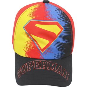 DC Comics Superman Baseball Cap ، قبعة Boy's Snapback مع شعار وحافة منحنية ، متعددة ، مقاس واحد