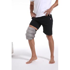 Herbal Concepts Knee Wrap | Knee heating pad | weighted heating pad massage (Knee Pad - Light Grey)