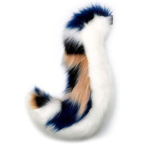 Furryvalley Fursuit Tail Fur Partial Furry Tail for Cosplay Party Costume for Kids Adults (Mix Color)