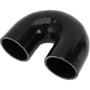 X AUTOHAUX 1 Pcs 63mm/2.48" ID 90mm/3.54" Length 180 Degrees Black Car Silicone Hose Coolant Hose Universal