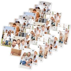 24 Pcs Acrylic Magnetic Photo Frame Mini Picture Frame Double Sided Clear Fridge Magnetic Photo Display Frame for Film Photos Cards Stamp Gift for Family Friend Christmas (2.36 x 3.5 Inch)