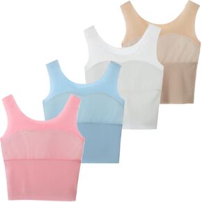 Girls Crop Tops Undershirts Cotton Lined Training Bra