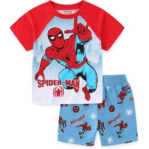Marvel Spider-Man Boys Short Sleeve T-Shirt and Shorts Set for Toddler and Big Kids