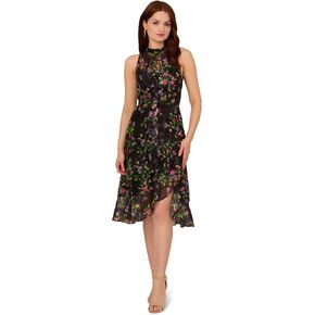 Adrianna Papell Women's Printed Halter Midi Dress