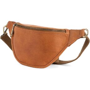 Berliner Bags Vintage Genuine Leather Fanny Pack Kai, Belt Bag, Crossbody Sling Bag for Men and Women - Brown