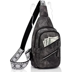 Small Sling Bags for Women Crossbody Purse Trendy Anti Theft PU Leather Pack Waist Chest for Travel Daypack