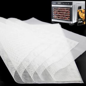 GUCUJI Pack of 6 Premium Non Stick Silicone Dehydrator Sheets for COSORI Magic Mill Ivation Chefman ChefWave 12x13 inch