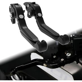 Motorcycle Left Right Clutch Brake Handle Levers Compatible with Husqvarna Norden 901 2021-2023, Foldable Extendable Clutch Brake Levers
