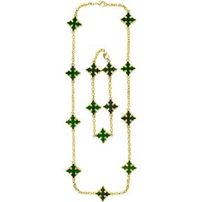 ICE STAR Men’s Chrome-Inspired Multi-Cross Necklace & Bracelet Set – 2-Piece Jewelry with Double-Sided Charms, Stylish Gift for Him in Kuwait